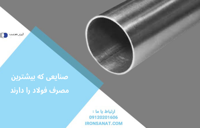 صنایعی که بیشترین مصرف فولاد را دارند